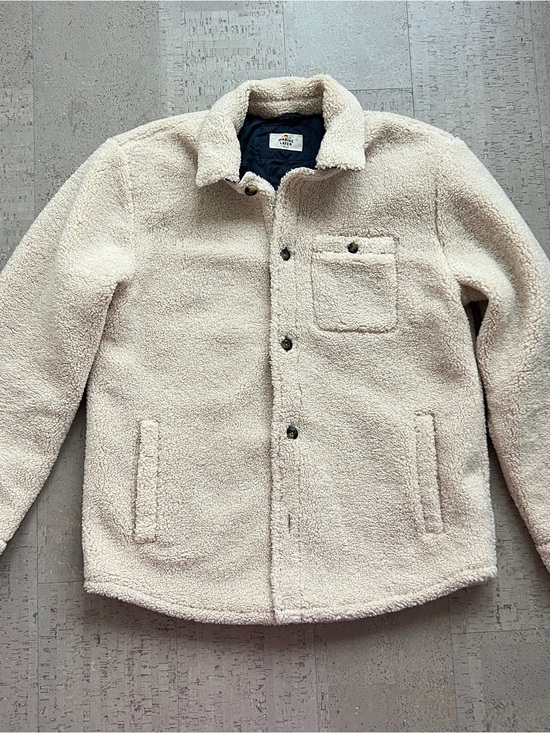 Marine Layer Other - Marine Layer Cream Sherpa Shirt Jacket